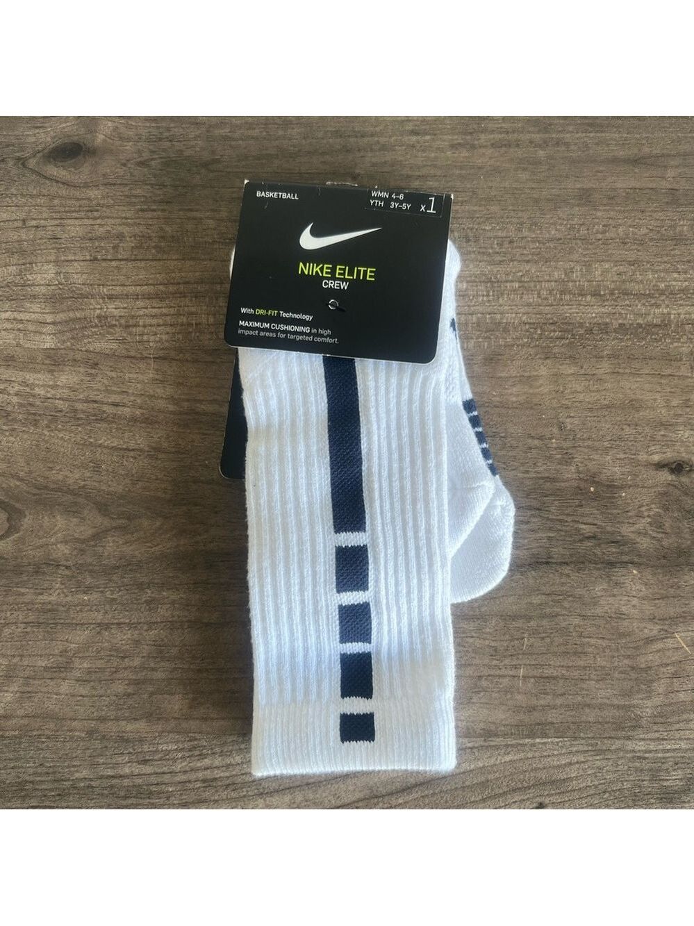 Nike Elite Crew Basketball Socks Women's 4-6 or Youth 3Y-5Y #112318